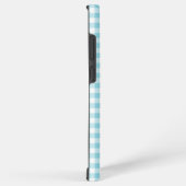 Robin Egg Blue Gingham Girly Signature Samsung Galaxyケース (右側面)