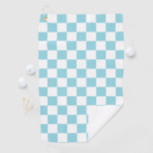 Robin Egg Blue with White Square Pattern ゴルフタオル (インサイチュ)