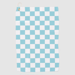 Robin Egg Blue with White Square Pattern ゴルフタオル