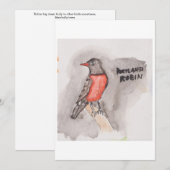 Robin Greeting Card 招待状 (正面/裏面)