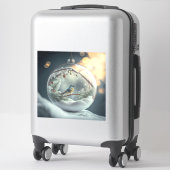 Robin in Globeビニールステッカー シール (スーツケース)