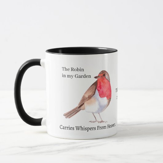 Robin Memorial Mug | “レッドロビンを見かけるたびに  マグカップ (左)