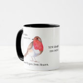 Robin Memorial Mug | “レッドロビンを見かけるたびに  マグカップ (正面左)