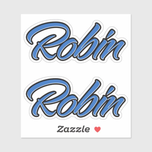 Robin Name blue Aufkleber Sticker Stickerset シール (シート)