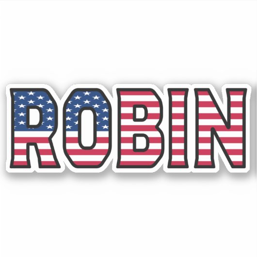 Robin Name Vorname USA Sticker Stickerset シール (正面)