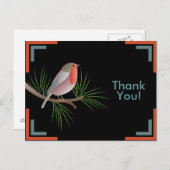 Robin Redbreastありがとうはがき ポストカード (正面/裏面)