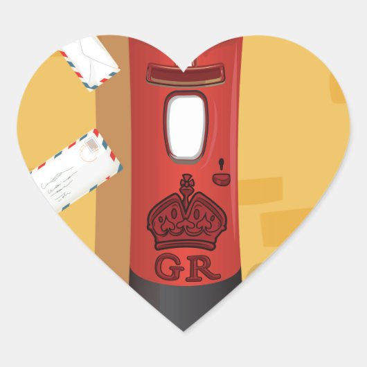 Robin Redbreastによる手紙の配信 ハートシール (正面)