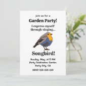 Robin Redbreast Songbird ガーデンパーティー 招待状 (スタンド正面)