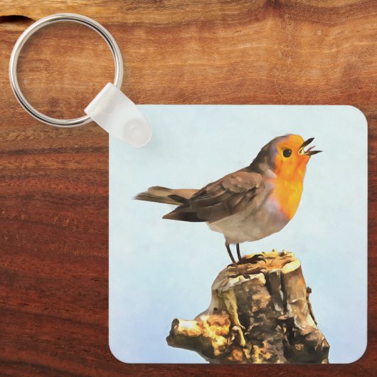 Robin singing キーホルダー (正面)