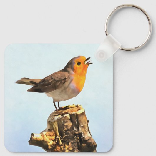 Robin singing  キーホルダー (裏面)