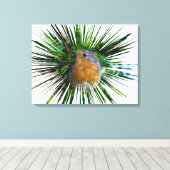 Robin up close canvas print キャンバスプリント (インサイチュ (ウッドフロア))
