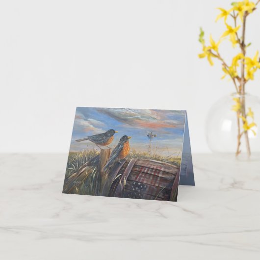 Robins 4 x 5.6 カード (黄色い花)