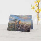 Robins 5 x 7" カード (黄色い花)