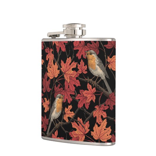 Robins in maple tree フラスク (左)