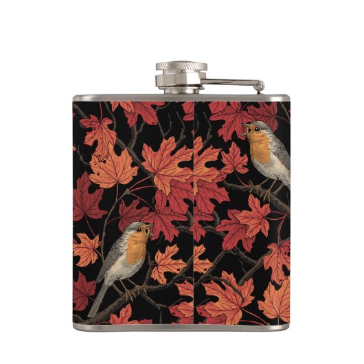 Robins in maple tree フラスク (裏面)