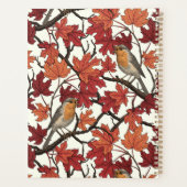 Robins in maple tree on off white プランナー手帳 (裏面)