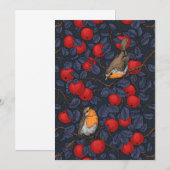 Robins in the apple tree/blue and red  (正面/裏面)
