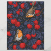 Robins in the apple tree/blue and red  (裏面)