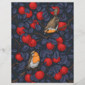Robins in the apple tree/blue and red  (正面)