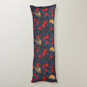 Robins in the apple tree/blue and red  ボディピロー (裏面 (縦))