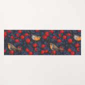 Robins in the apple tree/blue and red  ヨガマット (正面(横))