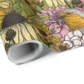 Robins in the garden 2 ラッピングペーパー (ロールコーナー)