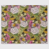 Robins in the garden 2 ラッピングペーパー (フラット)