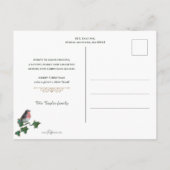 Robins & Ivyエレガントとの華美クリスマス文字 ポストカード (裏面)