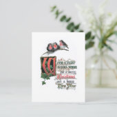 Robins & Ivyエレガントとの華美クリスマス文字 ポストカード (スタンド正面)