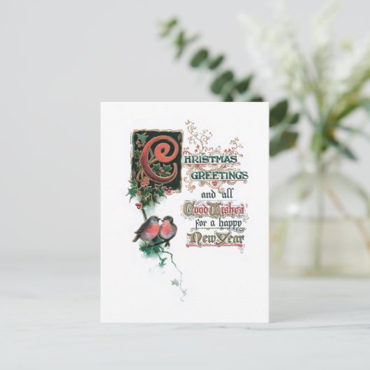 Robins & Ivy華美とのクリスマスグリーティング ポストカード (スタンド正面)