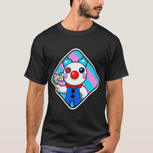 Roblo Piggy Clown retro gift Tシャツ (正面)