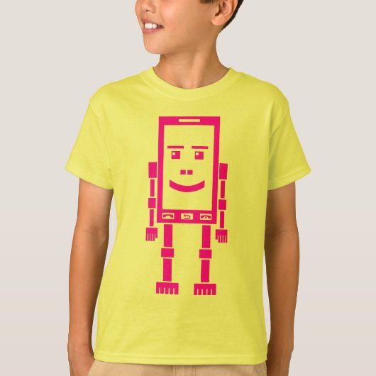 Robo電話 – マゼンタ tシャツ (正面)