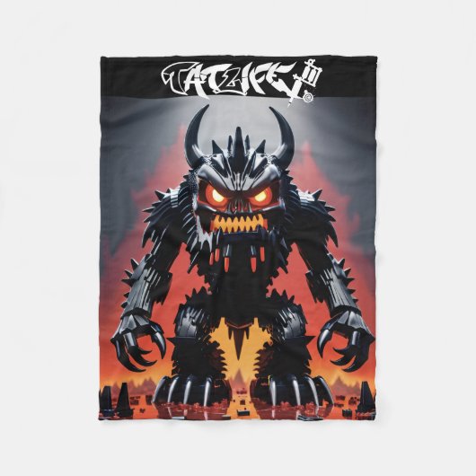 Robo-block Monster Blanket フリースブランケット (正面)