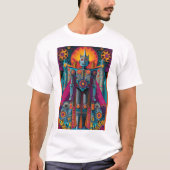 Robo Deity Mandala — Ornate Symmetry Sci-Fi Poster Tシャツ (正面)