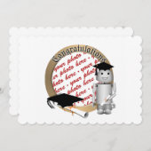 Robo-X9ロボット卒業写真フレーム 招待状 (正面/裏面)