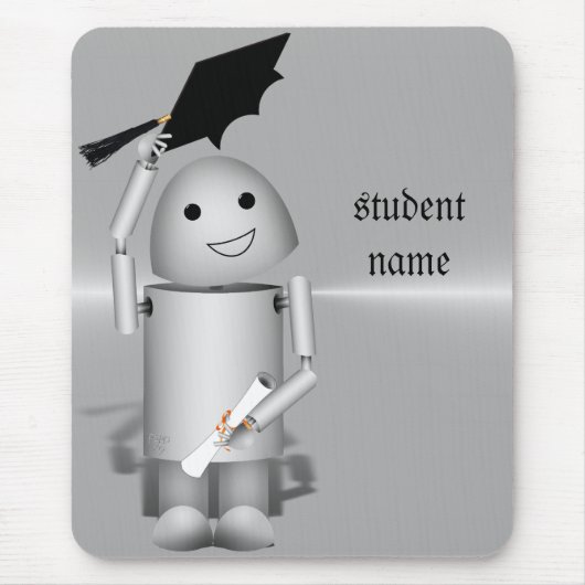 Robo-x9卒業生 – キャップオフお祝い マウスパッド (正面)