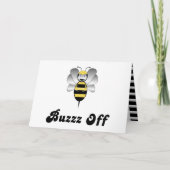 Robobeeのまわりにバズオフグリーティングカード カード (正面)