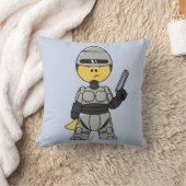 Robocopの格好をしたティラノサウルスレックス。 クッション (ブランケット)