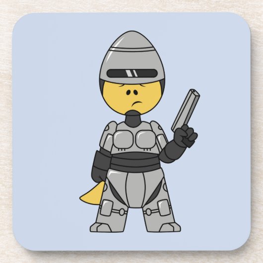 Robocopの格好をしたティラノサウルスレックス。 コースター (正面)