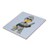 Robocopの格好をしたティラノサウルスレックス。 タイル (側面)