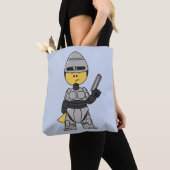 Robocopの格好をしたティラノサウルスレックス。 トートバッグ (クローズアップ)