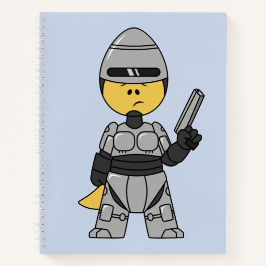 Robocopの格好をしたティラノサウルスレックス。 ノートブック (正面)