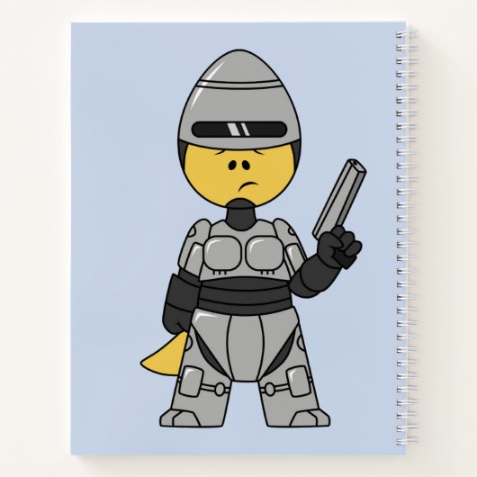 Robocopの格好をしたティラノサウルスレックス。 ノートブック (裏面)