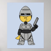 Robocopの格好をしたティラノサウルスレックス。 ポスター (正面)