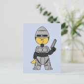 Robocopの格好をしたティラノサウルスレックス。 ポストカード (スタンド正面)
