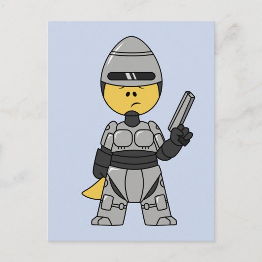 Robocopの格好をしたティラノサウルスレックス。 ポストカード (正面)