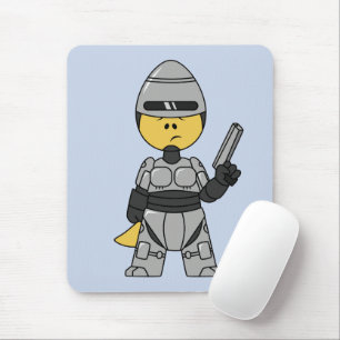 Robocopの格好をしたティラノサウルスレックス。 マウスパッド