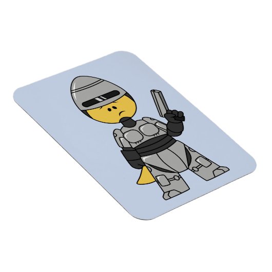Robocopの格好をしたティラノサウルスレックス。 マグネット (右側)