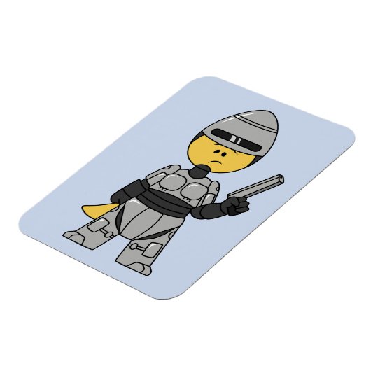 Robocopの格好をしたティラノサウルスレックス。 マグネット (左側)