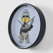 Robocopの格好をしたティラノサウルスレックス。 壁時計 (傾斜)